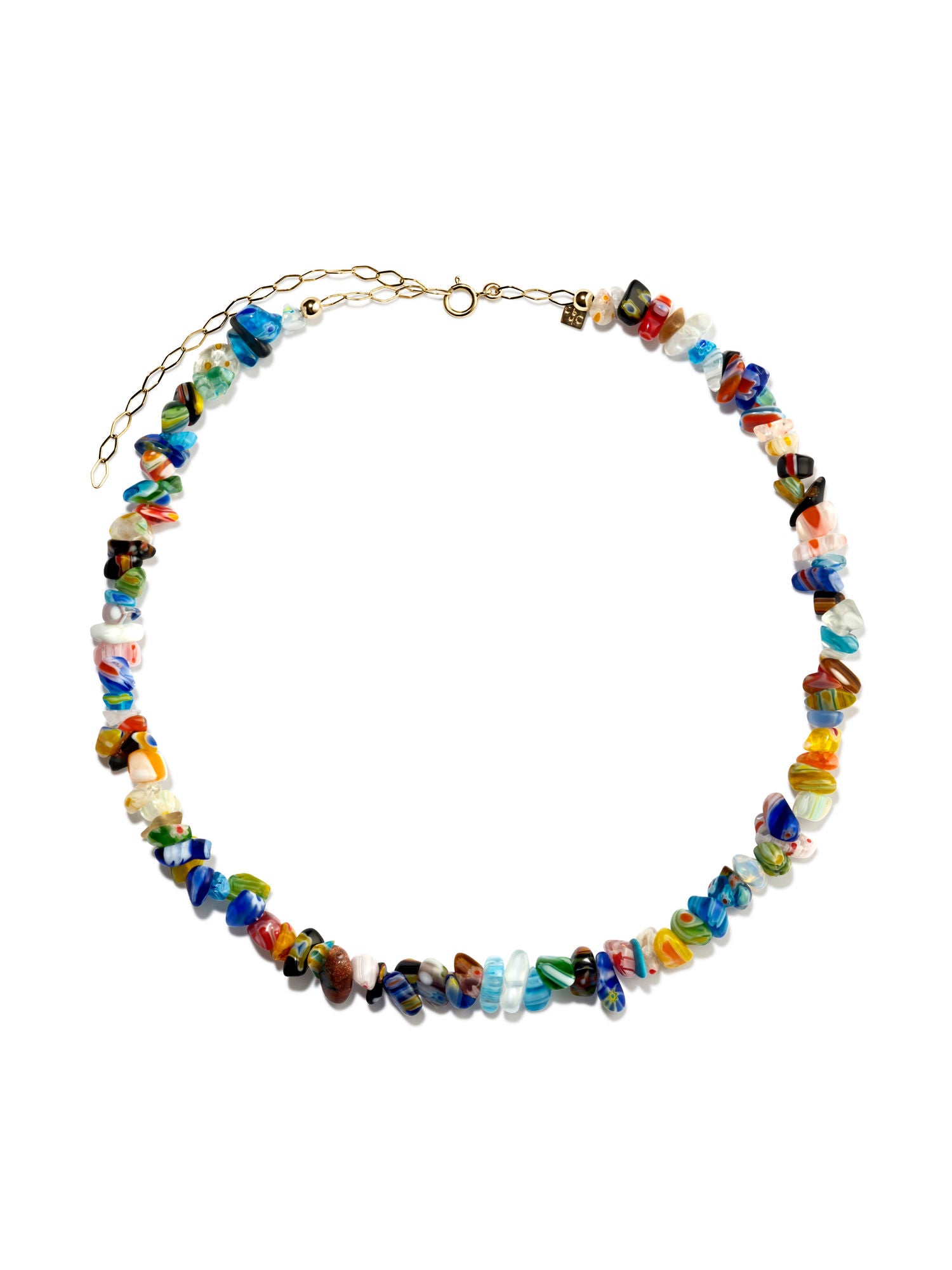 Goldfilled Necklace w. Mille Fiori Stones