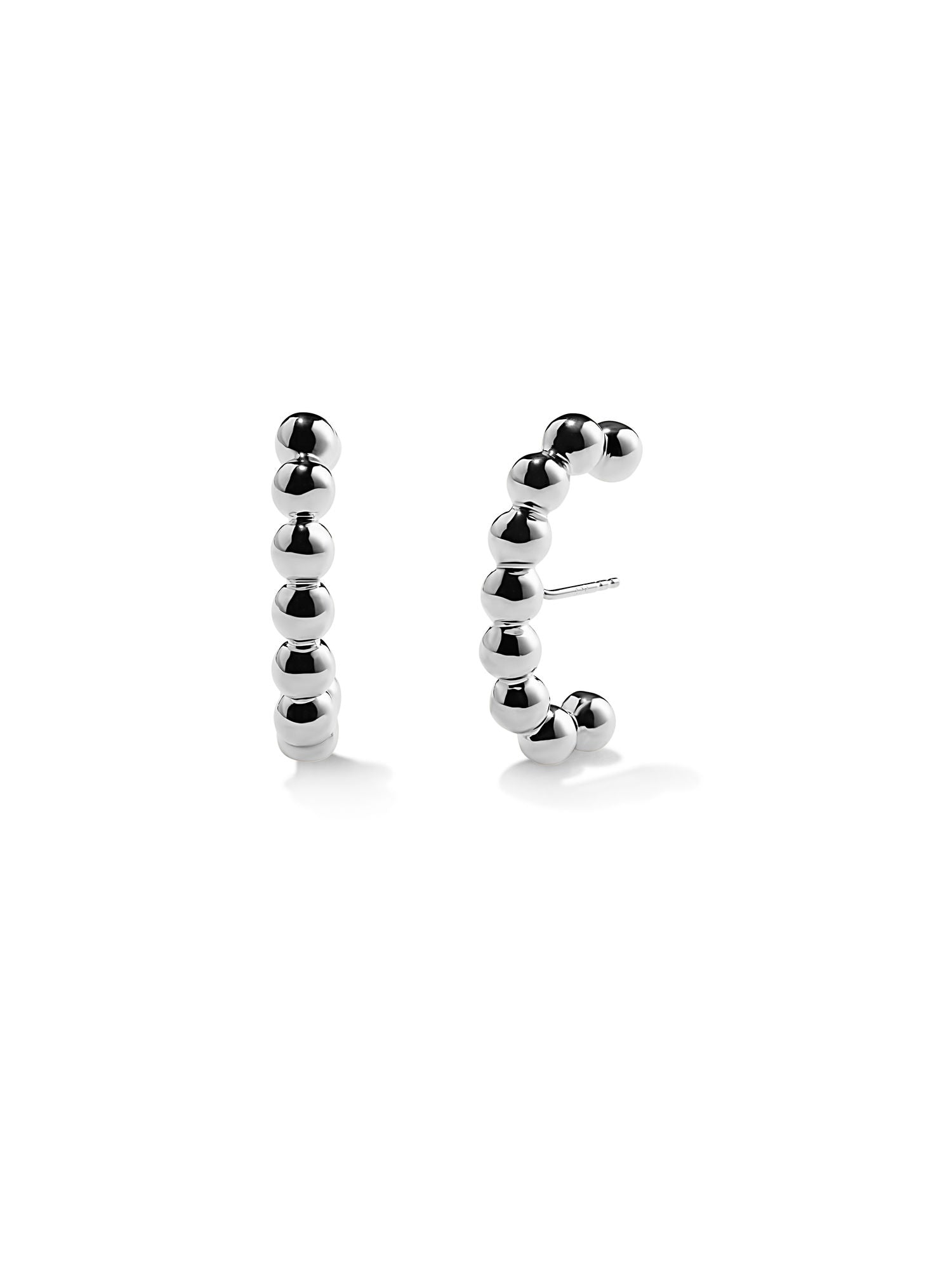 Bubble C Sølv Hoops