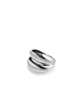 Double VOID Silver Ring w. Zirconias