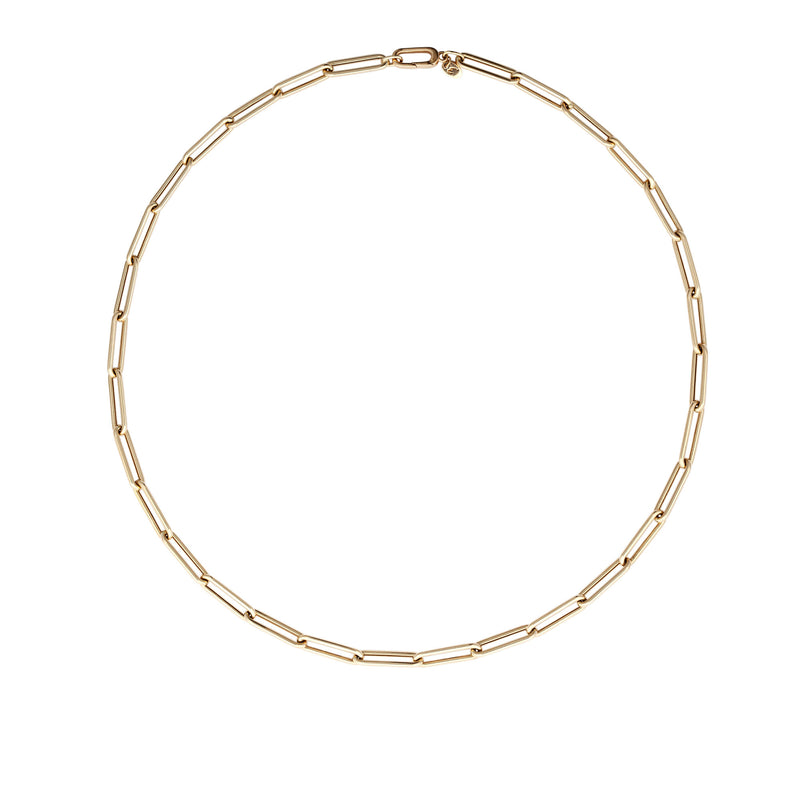 Charm Link Chain 18K Gold or Whitegold Necklace