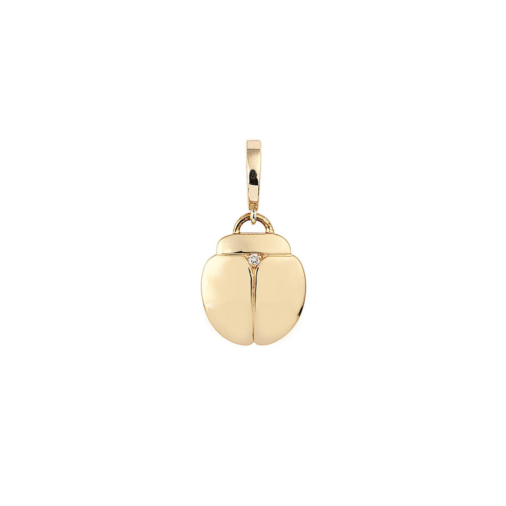 Scarabée 18K Gold or Whitegold Pendant w. Diamond