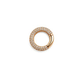 Mini Pavé 14K Guld Låsevedhæng m. Diamanter