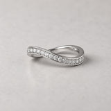 Allure Slim Full Pavé 14K White Gold Ring w. Lab-Grown Diamonds