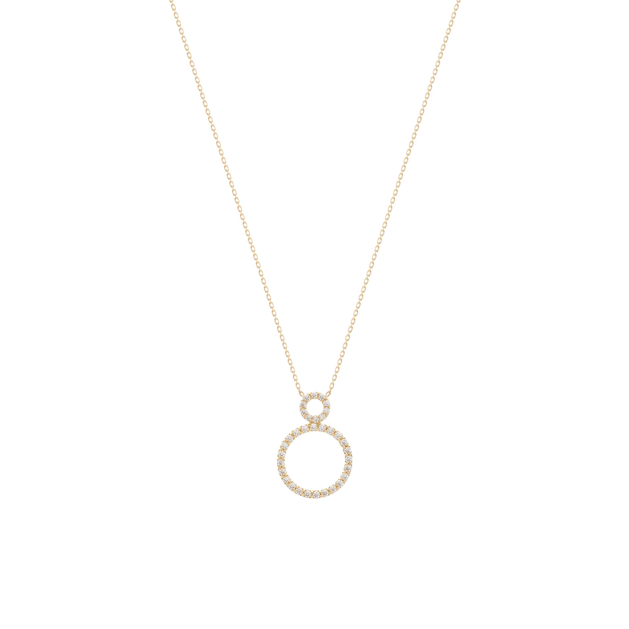 Circle Halskette aus 18K Gold mit Diamant