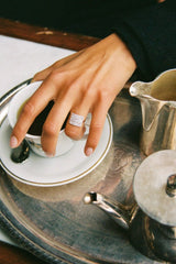 Classic Wife Ring aus 18K Roségold & Weißgold mit Diamanten