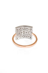 Classic Wife Ring aus 18K Roségold & Weißgold mit Diamanten