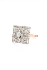 Classic Wife Ring aus 18K Roségold & Weißgold mit Diamanten