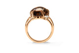 Cloud 18K Rosegold Ring w. Smokey Quartz & Diamond