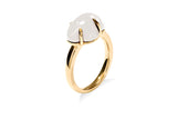Cloud 18K Gold Ring w. Milky Quartz