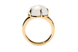 Cloud 18K Gold Ring w. Milky Quartz