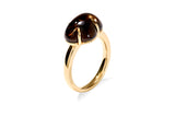 Cloud 18K Gold Ring w. Smokey Quartz