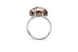 Cloud Pavé 18K Whitegold Ring w. Smokey Quartz & Diamonds