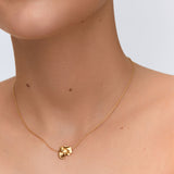 Lucky Elephant 18K Gold Necklace w. Lab-Grown Diamonds