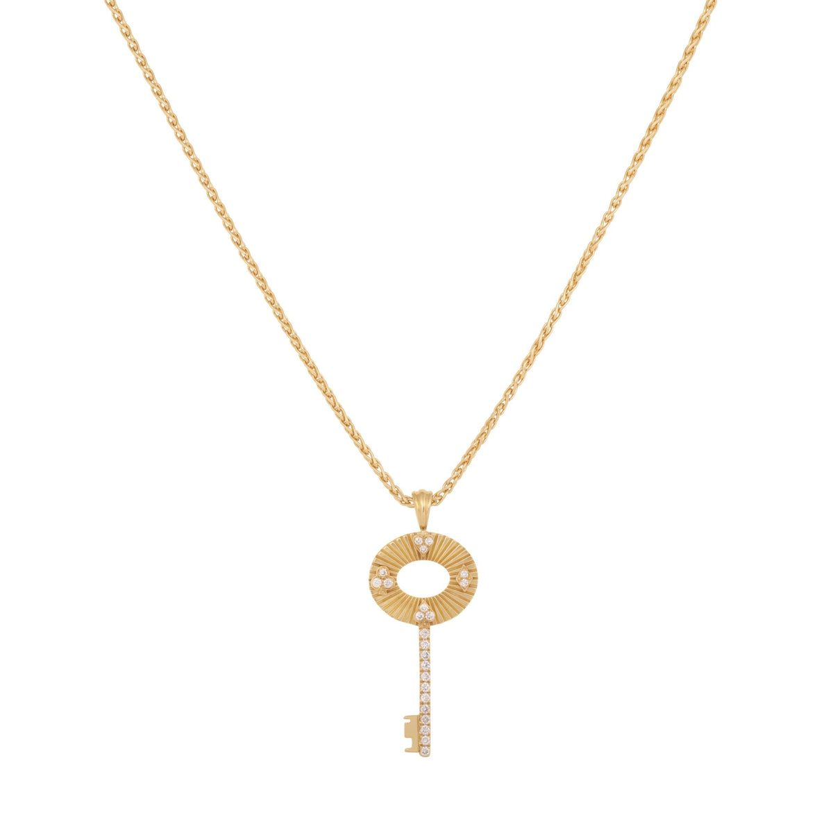Pouvoir 18K Gold Necklace w. Lab-Grown Diamonds