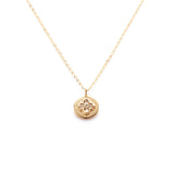 Nina Mini 18K Gold Necklace w. Diamonds