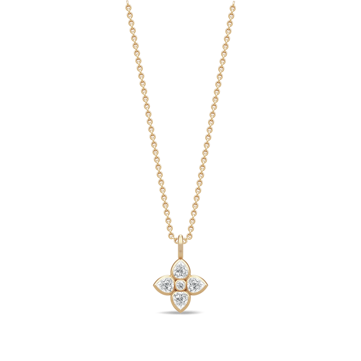 Poem 14K Gold Pendant w. White Topaz