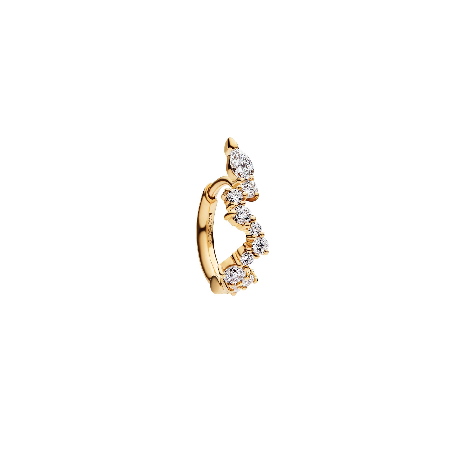 Concrete Sky 14K Gold Huggie w. Lab-Grown Diamonds – The Jewellery 