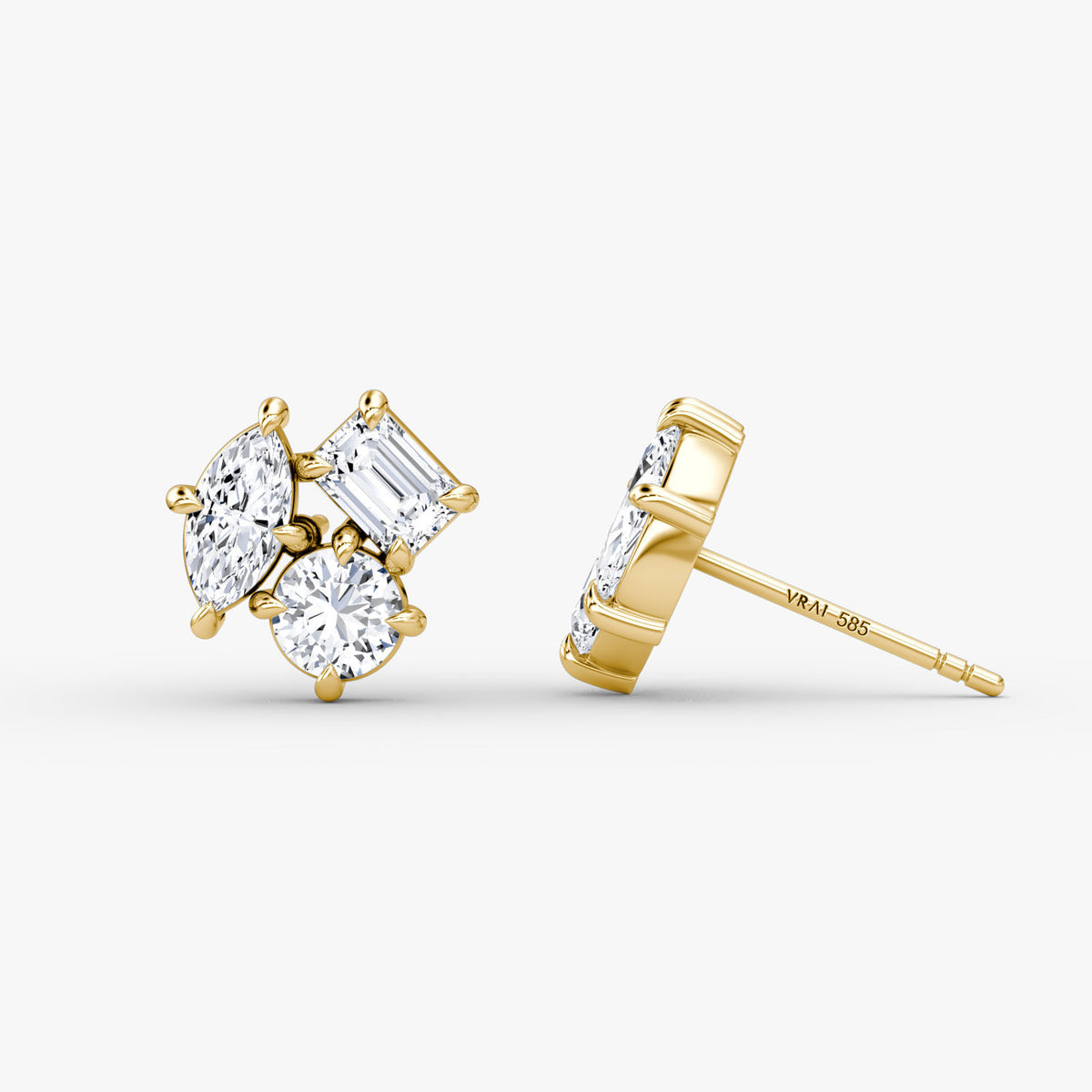 Constellation 14K Gold Studs w. Lab-Grown Diamonds