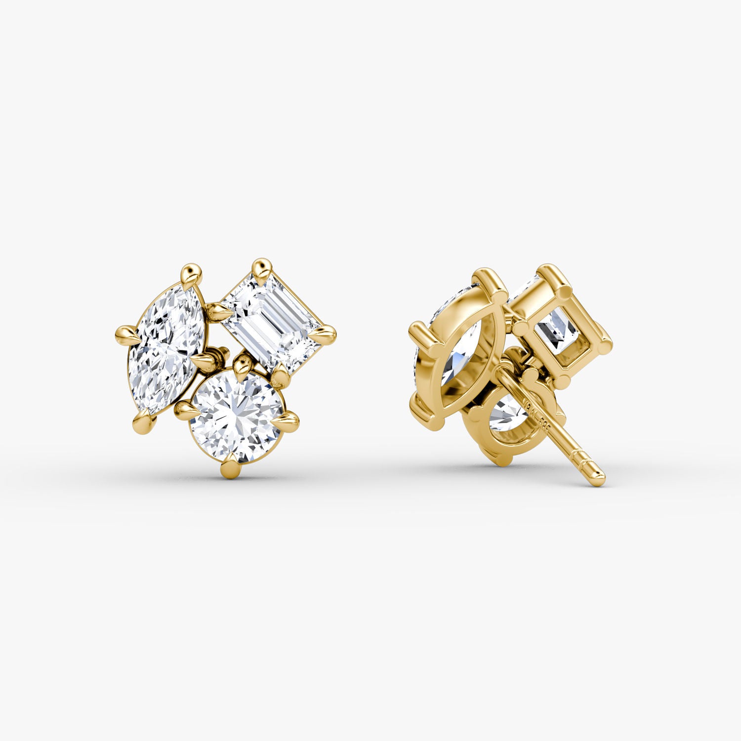 Constellation 14K Gold Studs w. Lab-Grown Diamonds