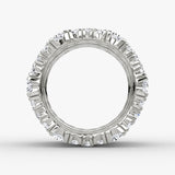 V 5 Row Pavé 14K Whitegold Ring w. Lab-Grown Diamond