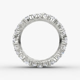V 3 Row Pavé 14K Whitegold Ring w. Lab-Grown Diamond