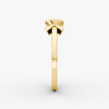Arrow Cuff 14K Gold Ring w. Lab-Grown Diamond