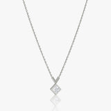 Arrow 14K Whitegold Necklace w. Lab-Grown Diamond