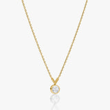 Arrow 14K Gold Necklace w. Round Cut Lab-Grown Diamond