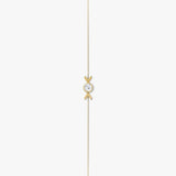 Arrow 14K Gold Bracelet w. Round Cut Lab-Grown Diamond