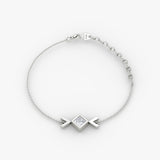 Arrow 14K Whitegold Bracelet w. Lab-Grown Diamond