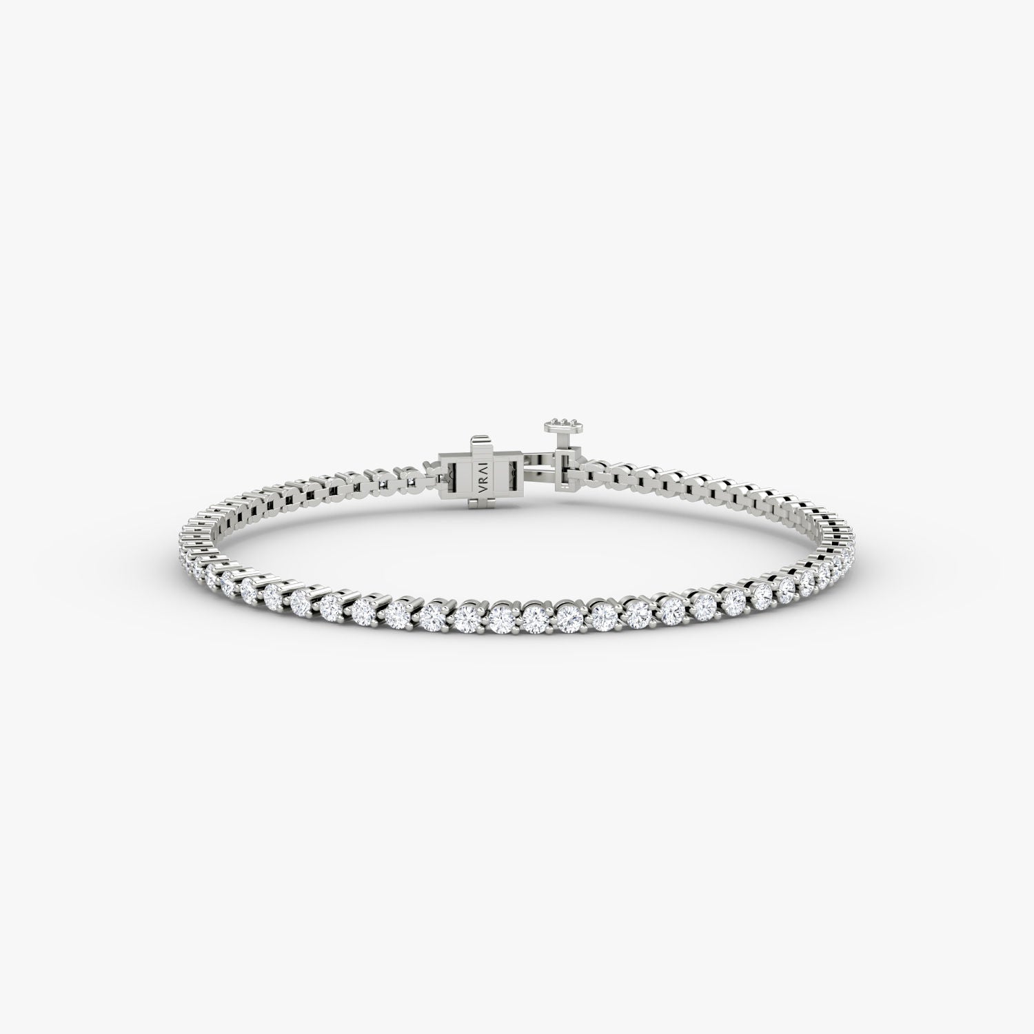 Petite Tennis 14K Whitegold Tennis Bracelet w. Lab-Grown Diamond