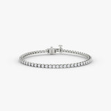 Petite Tennis 14K Whitegold Tennis Bracelet w. Lab-Grown Diamond