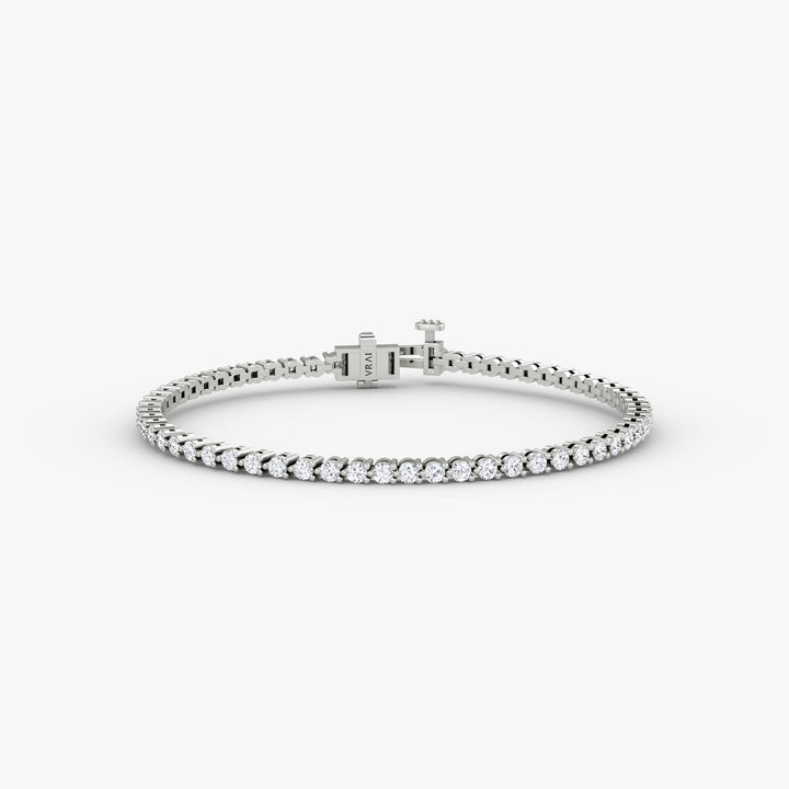 Petite Tennis 14K Whitegold Tennis Bracelet w. Lab-Grown Diamond