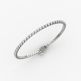 Petite Tennis 14K Whitegold Tennis Bracelet w. Lab-Grown Diamond