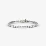 Medium Tennis 14K Whitegold Tennis Bracelet w. Lab-Grown Diamond