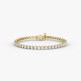 Medium Tennis 14K Gold Tennis Bracelet w. Lab-Grown Diamond