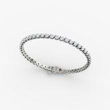 Medium Tennis 14K Whitegold Tennis Bracelet w. Lab-Grown Diamond