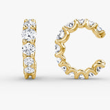 Eternity 14K Gold Ear Cuff w. Lab-Grown Diamond