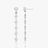 Arrow Drop Whitegold Earrings w. Lab-Grown Diamond