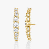Eternity Cuff 14K Gold Studs w. Lab-Grown Diamond