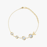 Arrow Station 14K Gold Bracelet w. Lab-Grown Diamond