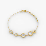 Arrow Station 14K Gold Bracelet w. Lab-Grown Diamond