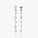 Arrow Drop Whitegold Earrings w. Lab-Grown Diamond