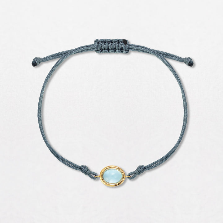 Blue Topaz Pebble 18K Gold, Bracelet