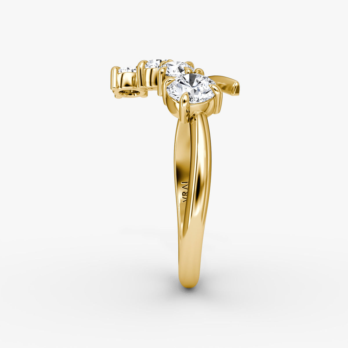 Cosmos 14K Gold Ring w. Lab-Grown Diamonds