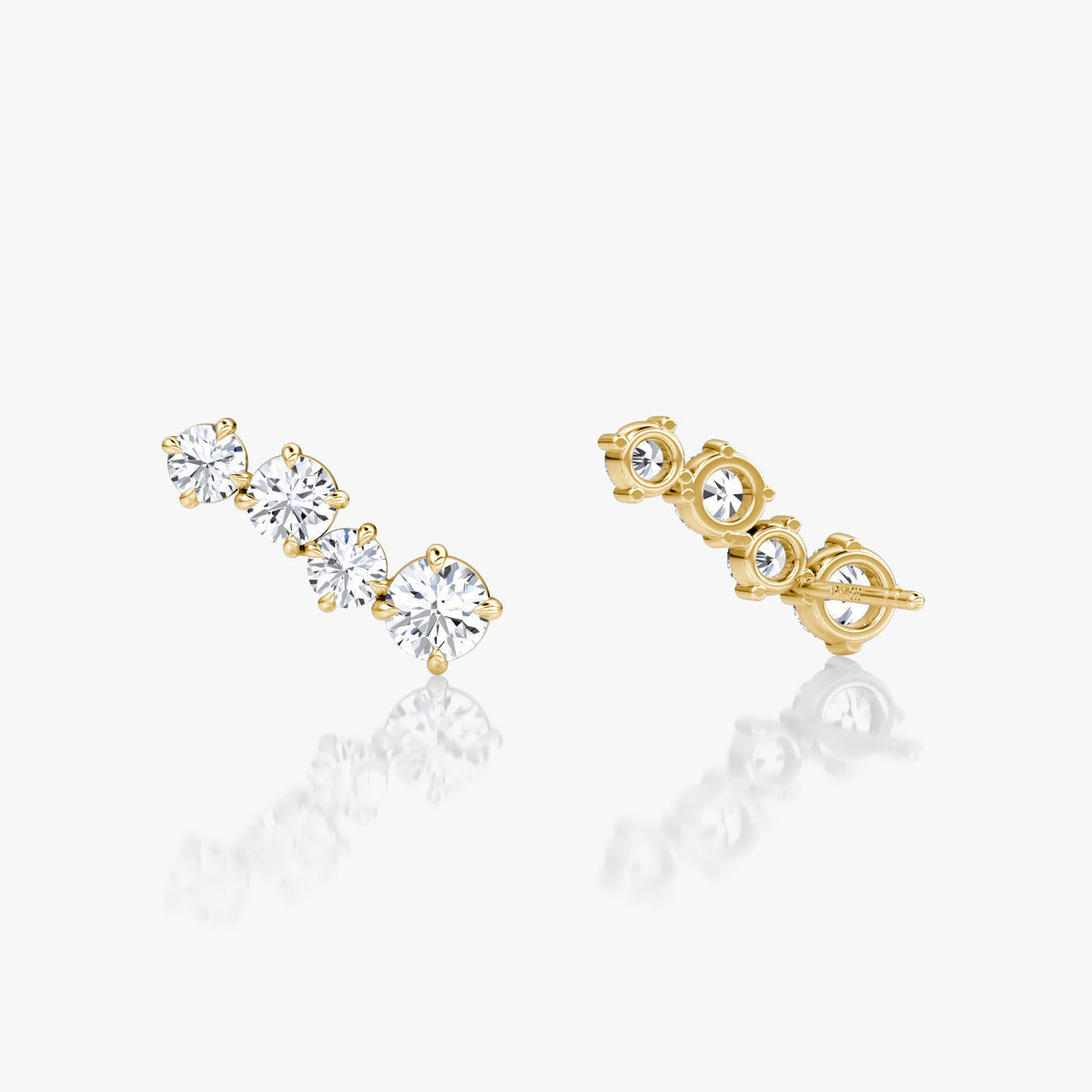 Cosmos 14K Gold Studs w. Lab-Grown Diamonds
