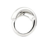 Cross Loop Plain Stor 18K Rosaguld Ring