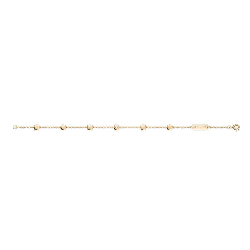 Cube N°6 18K Gold Bracelet w. Diamond