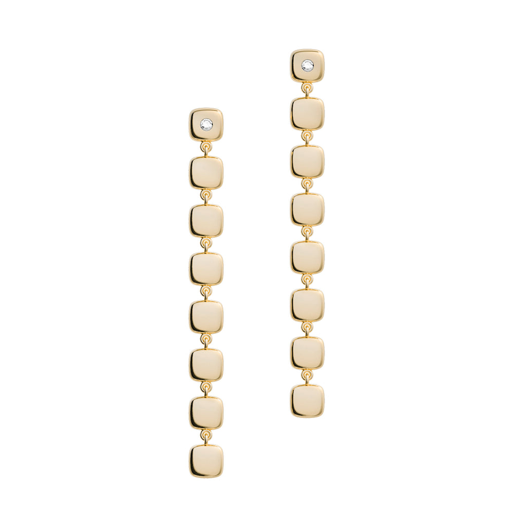 Cube N°10 18k Guld Øreringe m. Diamant