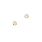 Cube N°1 18K Gold Earrings w. Diamond
